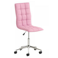 HOCKER Lederlook pink - Chromfarben/Pink, Textil/Metall (57/94/57cm) - CLP