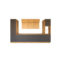 KÜCHENZEILE 420 cm - Nexa KÜ-LN-004 - in Woodline & Grau / Matt - Eiche Artisan/Grau, Holz (420/212/58cm) - ROYAL24_MARKT