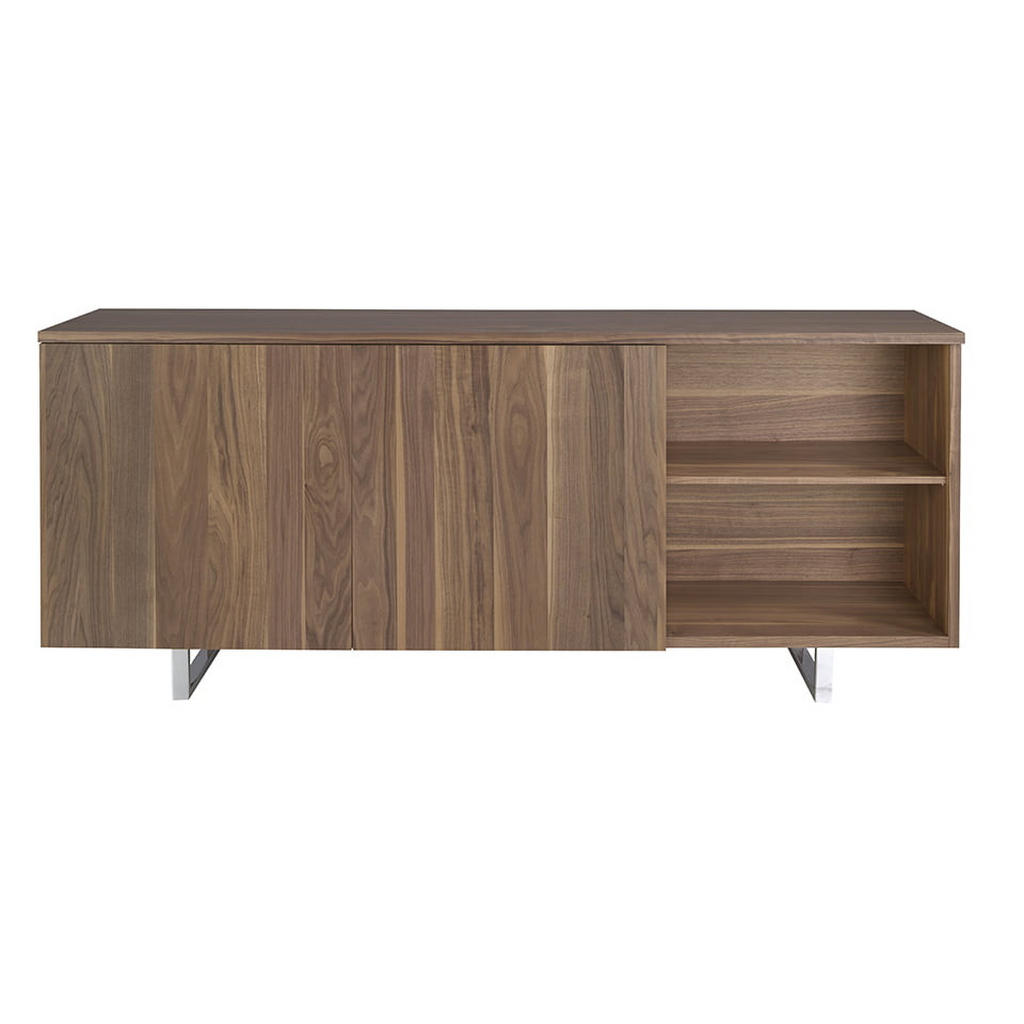 Thumbnail - Angel Cerda Sideboard, Walnuss, Holz, Metall, 210x90x42 cm, Wohnzimmer, Kommoden & Sideboards, Sideboards