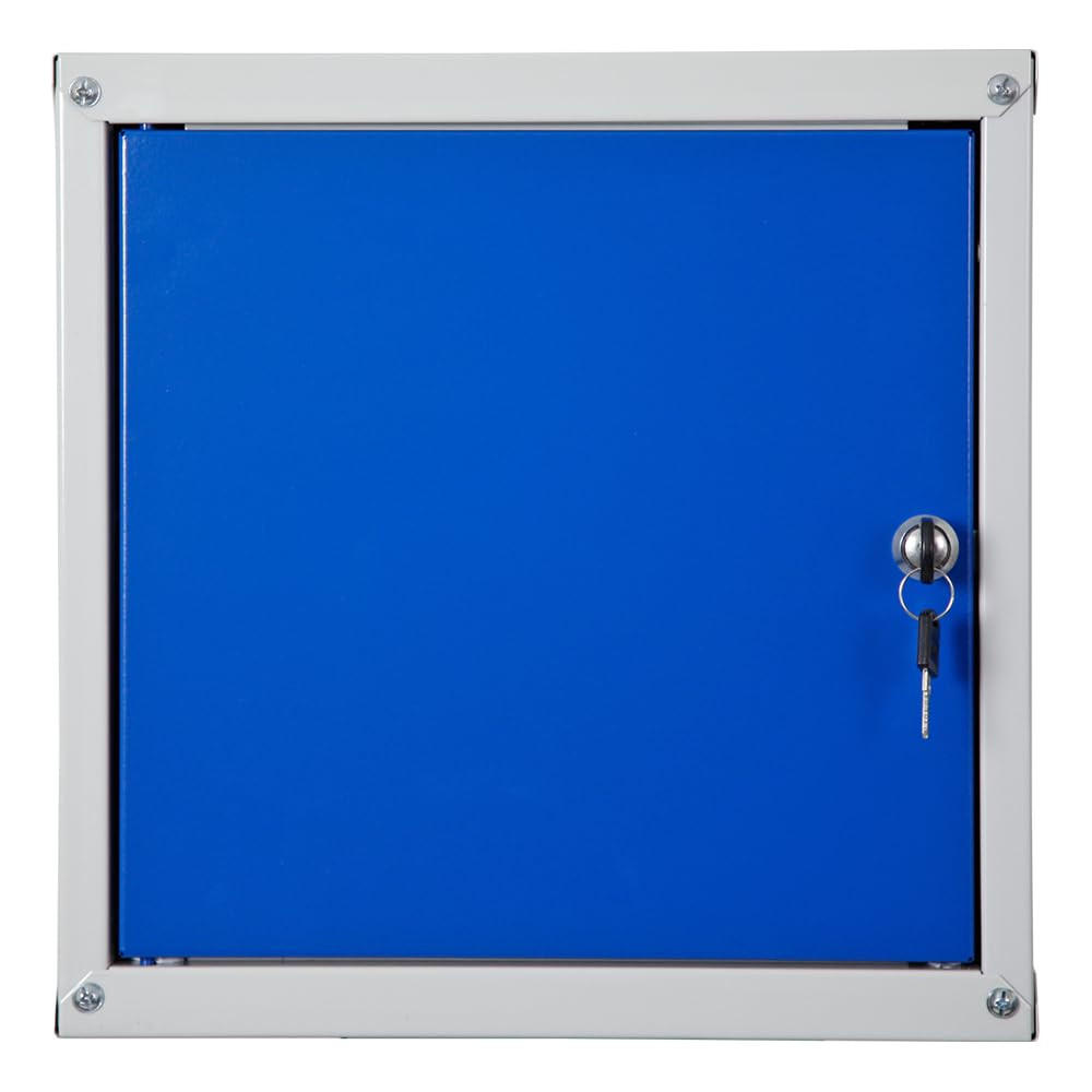 SCHLIESSFACHWÜRFEL Cubic 35x35x35 cm Grau/Blau - Blaugrau, Metall (35/35/35cm) - PROREGAL