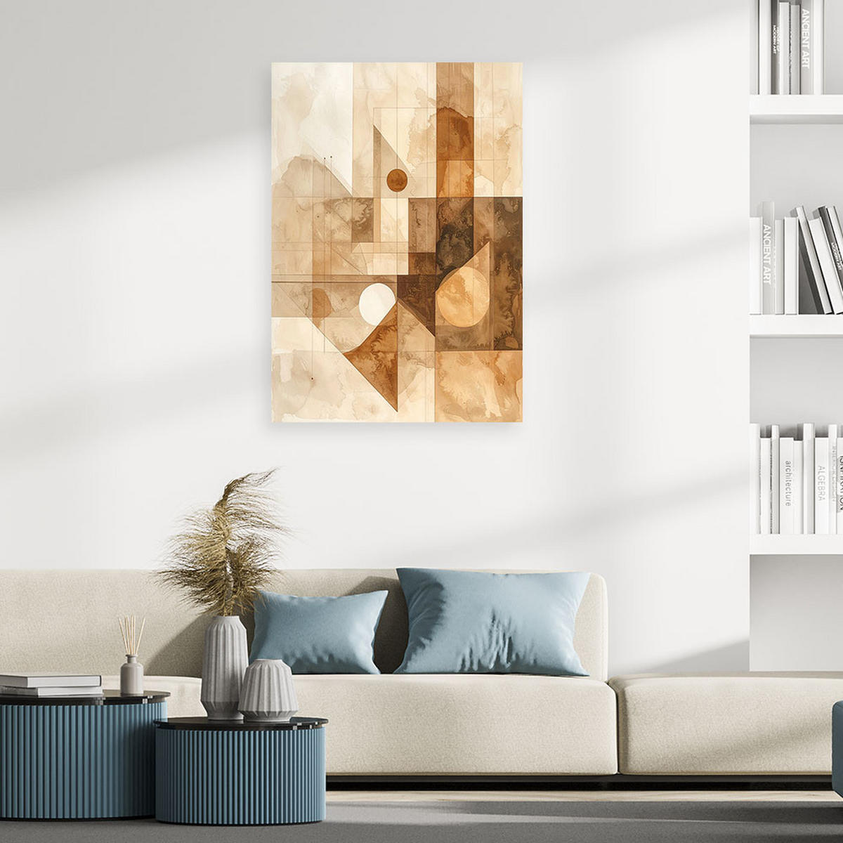 LEINWANDBILD Abstraktion 80x120cm - Beige, Textil (80/120cm) - Feeby