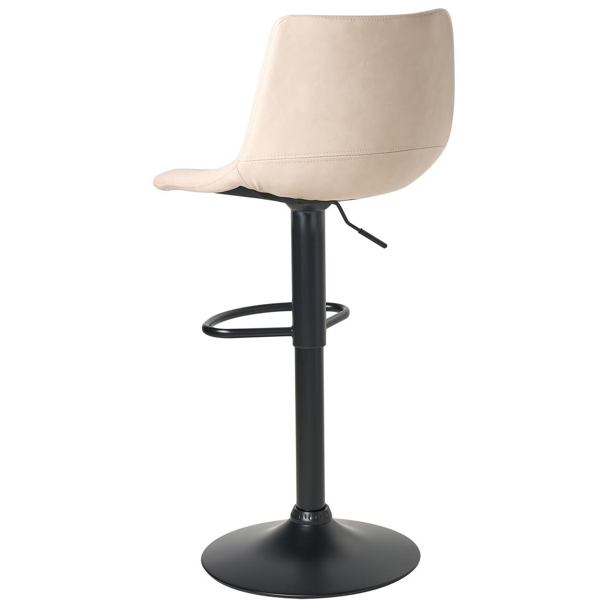 BARHOCKERN 2er-Set Hellbeige Lebrija - Beige/Schwarz, Kunststoff (39/98/44cm) - Beliani