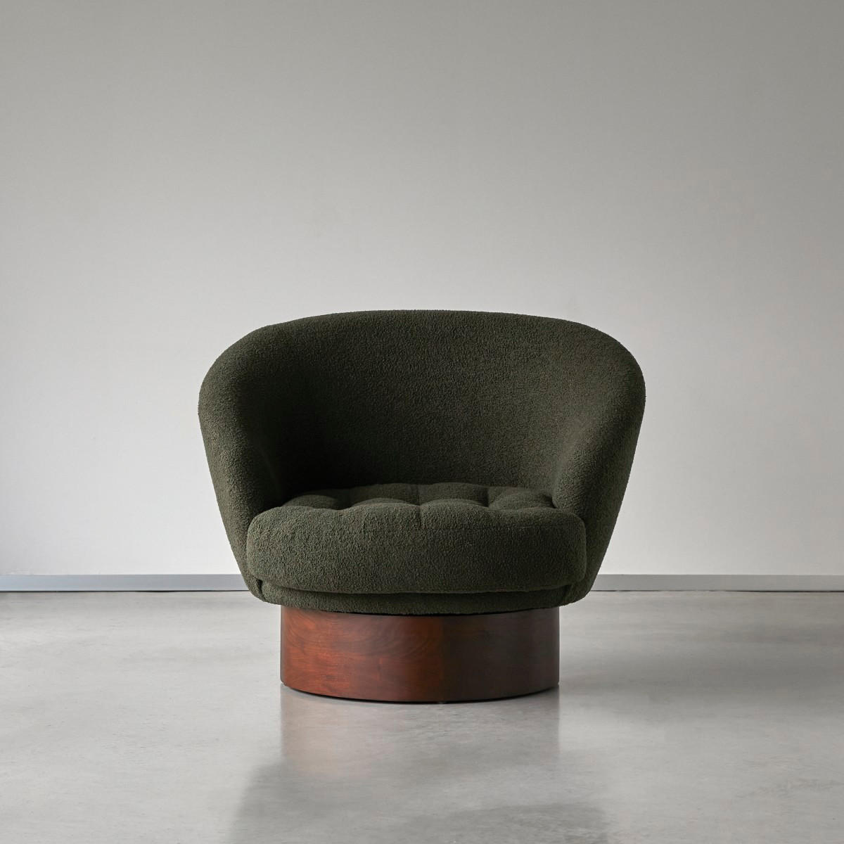 SESSEL Ines Dunkelgrün aus Stoff - Dunkelgrün, Textil (100/82/91cm) - Tikamoon