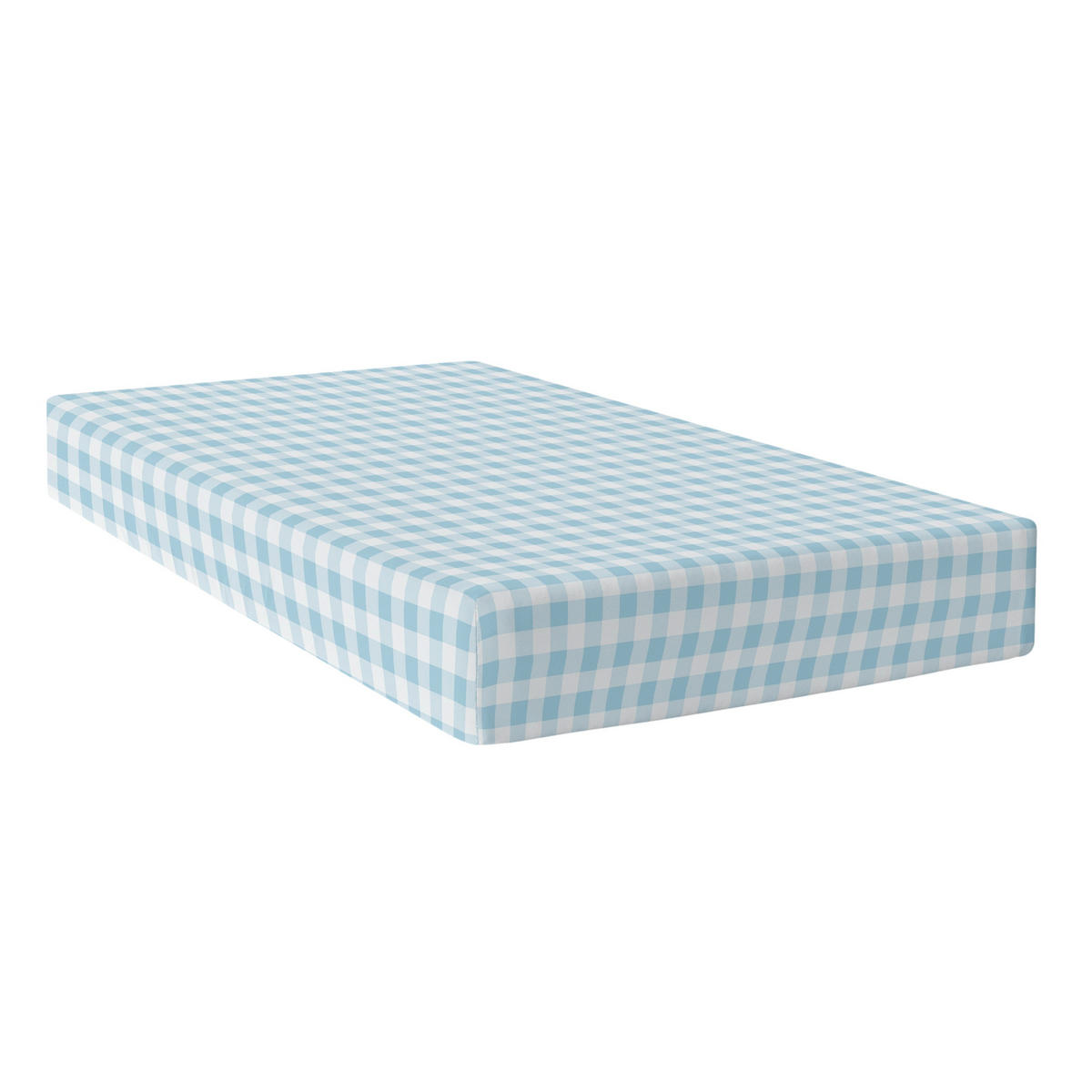 SPANNBETTTUCH vichy 105x200x32 cm blau - Blau, Textil (105/200cm) - Happy Friday