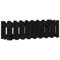 HOCHBEET Latten-Design Schwarz 100x30x30 cm Massivholz Kiefer - Schwarz, Holz (30/30/100cm) - furnicato