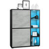 HIGHBOARD Cuba Türen in Beton Oxid Optik - Hellgrau, Holzwerkstoff (79/105.5/35.5cm) - Vladon
