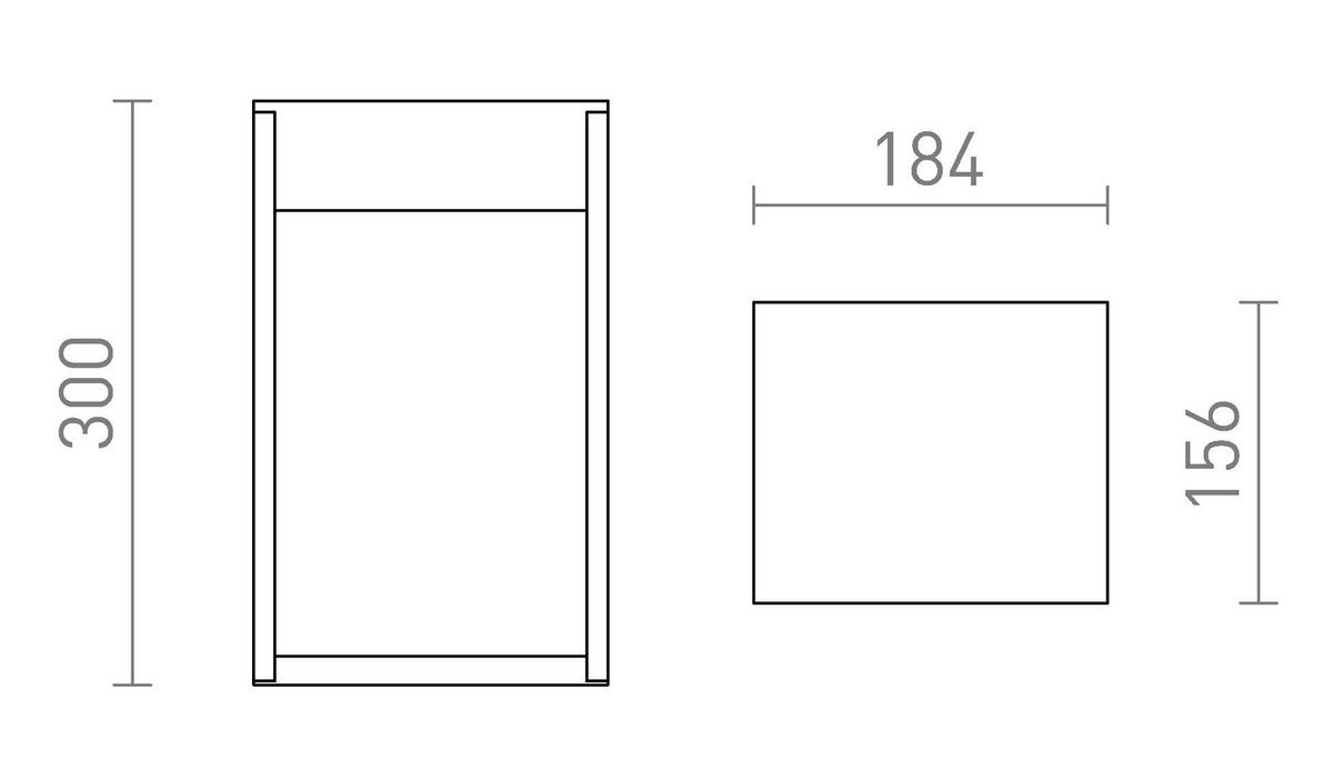 AUSSENLEUCHTE KING 30 Anthrazitgrau 7 W IP65 - Grau, Metall (175/185/30cm) - Rendl