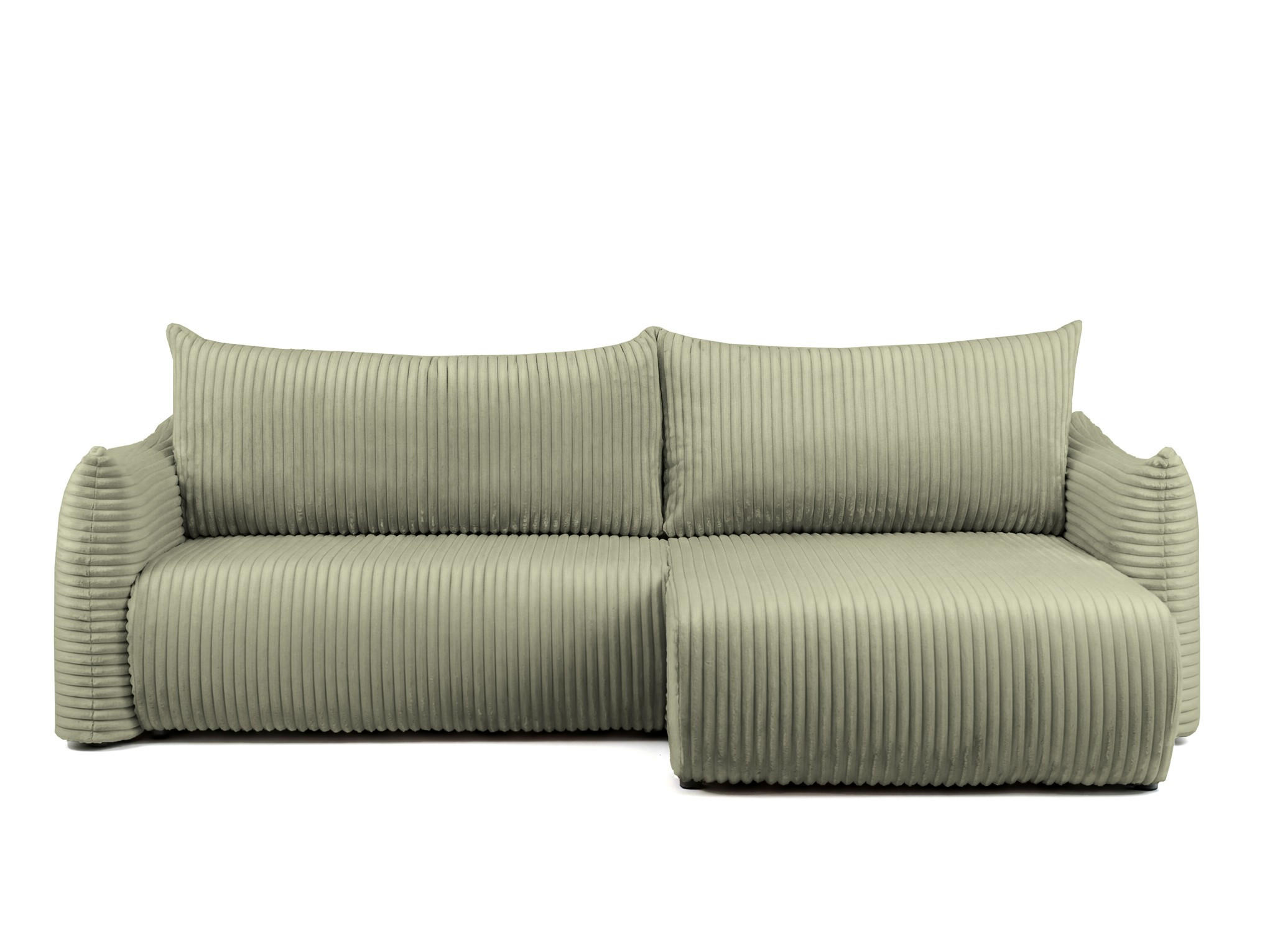 ECKSOFA Mailand Mit Schlaffunktion - Olivgrün, Holzwerkstoff/Textil (260/154cm) - Fun Möbel