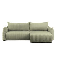 ECKSOFA Mailand Mit Schlaffunktion - Olivgrün, Holzwerkstoff/Textil (260/154cm) - Fun Möbel