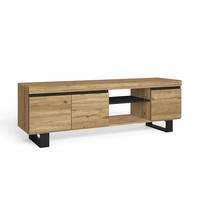 LOWBOARD eiche, schwarz, 160/40/53cm - Eichefarben/Schwarz, Holzwerkstoff (160/53/40cm) - Skraut Home