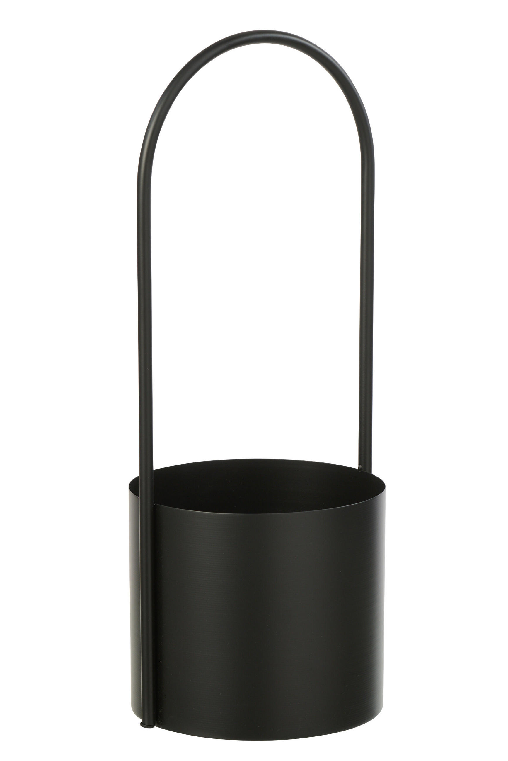 BLUMENTOPF EISEN Schwarz - Schwarz, Metall (18.5/48cm) - J-Line