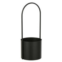 BLUMENTOPF EISEN Schwarz - Schwarz, Metall (18.5/48cm) - J-Line
