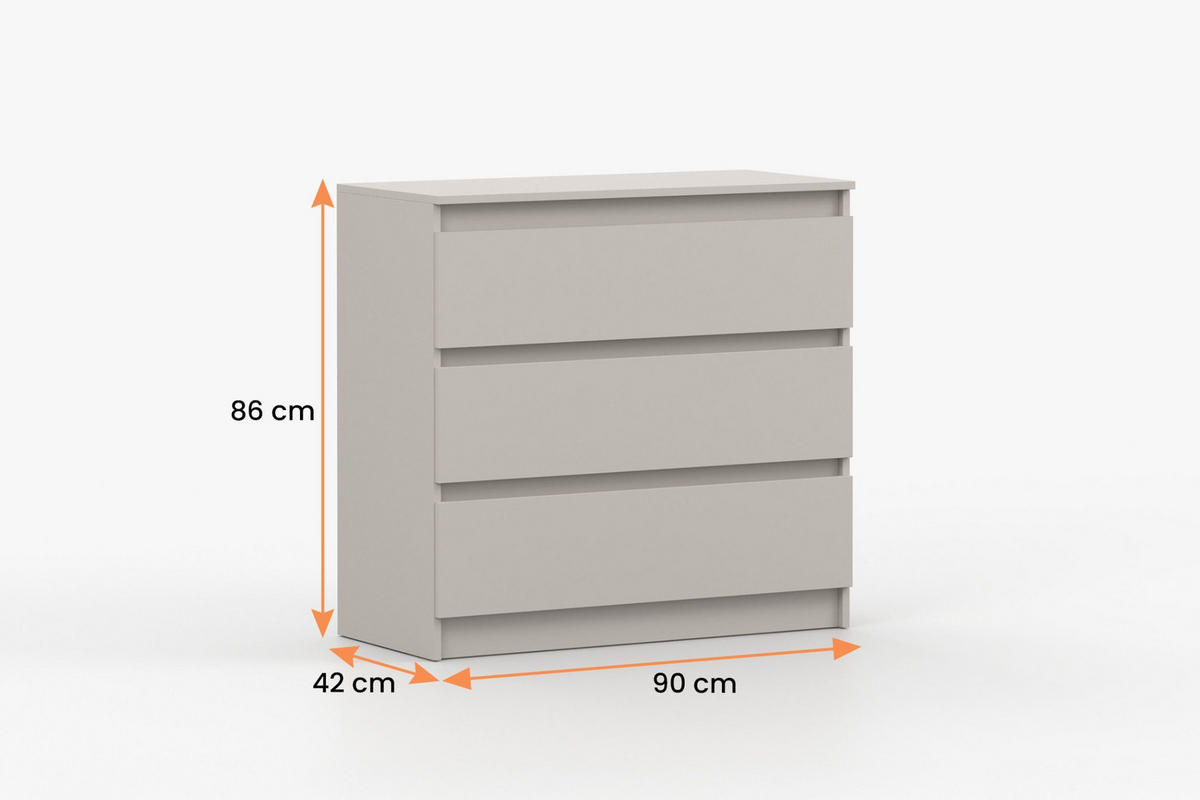 KINDERKOMMODE SIMO 03 90/86/42 cm in Kaschmir - Kaschmir, Holzwerkstoff (90/86/42cm) - Deine Möbel 24