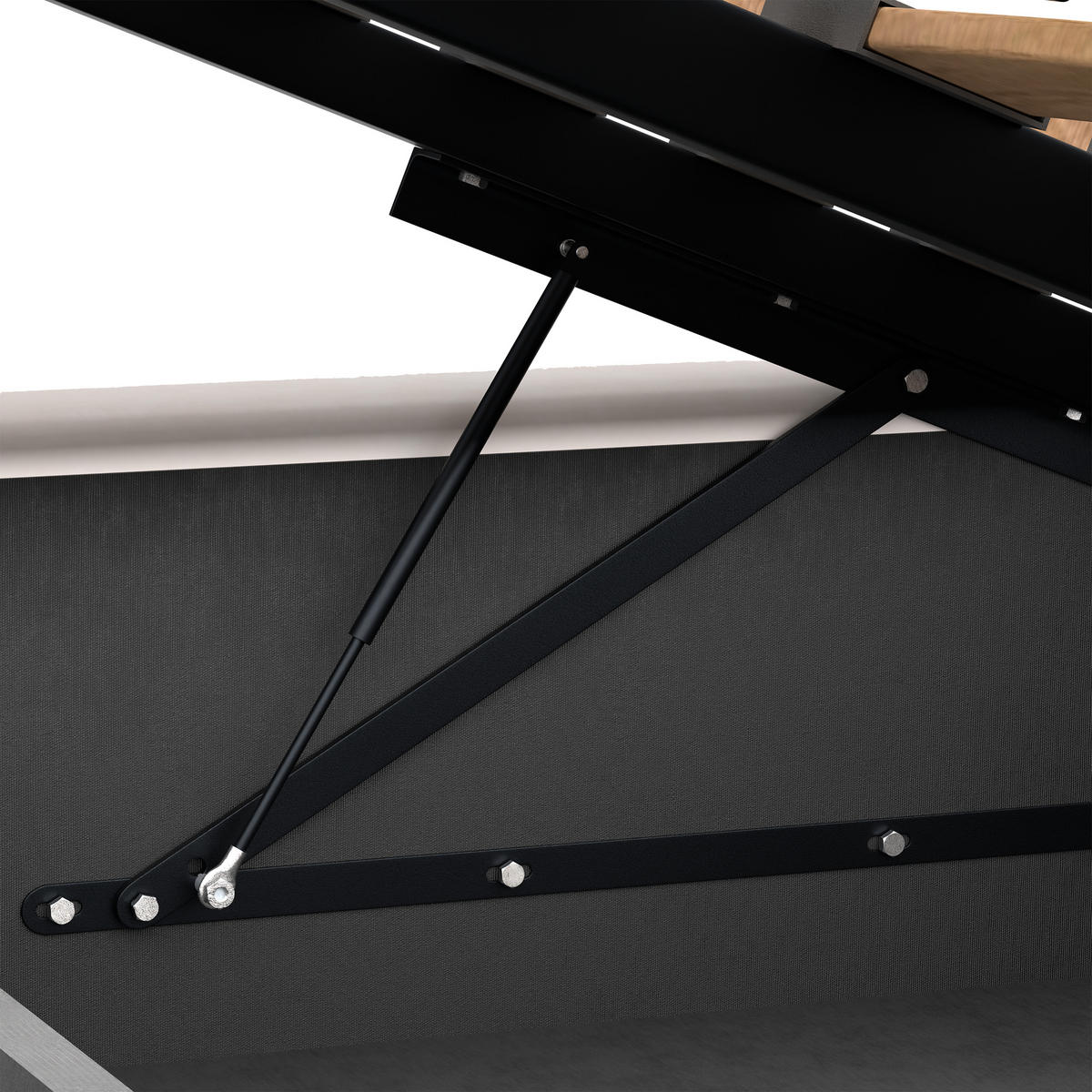 POLSTERBETT für Schlafzimmer Bett mit Stauraum Creme 90x200cm Kopfteil 120cm - Weiß, Holzwerkstoff/Metall (90/200cm) - Muralo