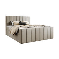 BOXBETT M1 120x200 cm Magic Velvet Bettkasten + Topper - Beige, Holz/Textil (120/200cm) - Comfortic
