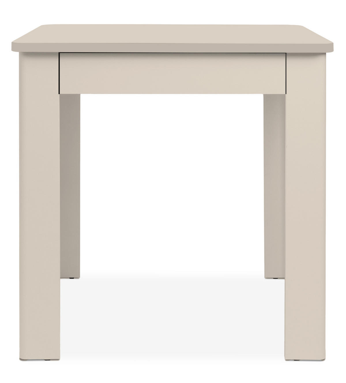 ESSTISCH samt quadratisch 80 x 80 cm, Küchentisch mit Schubkasten - Beige, Holzwerkstoff (80/80/76.5cm) - Furn.Design