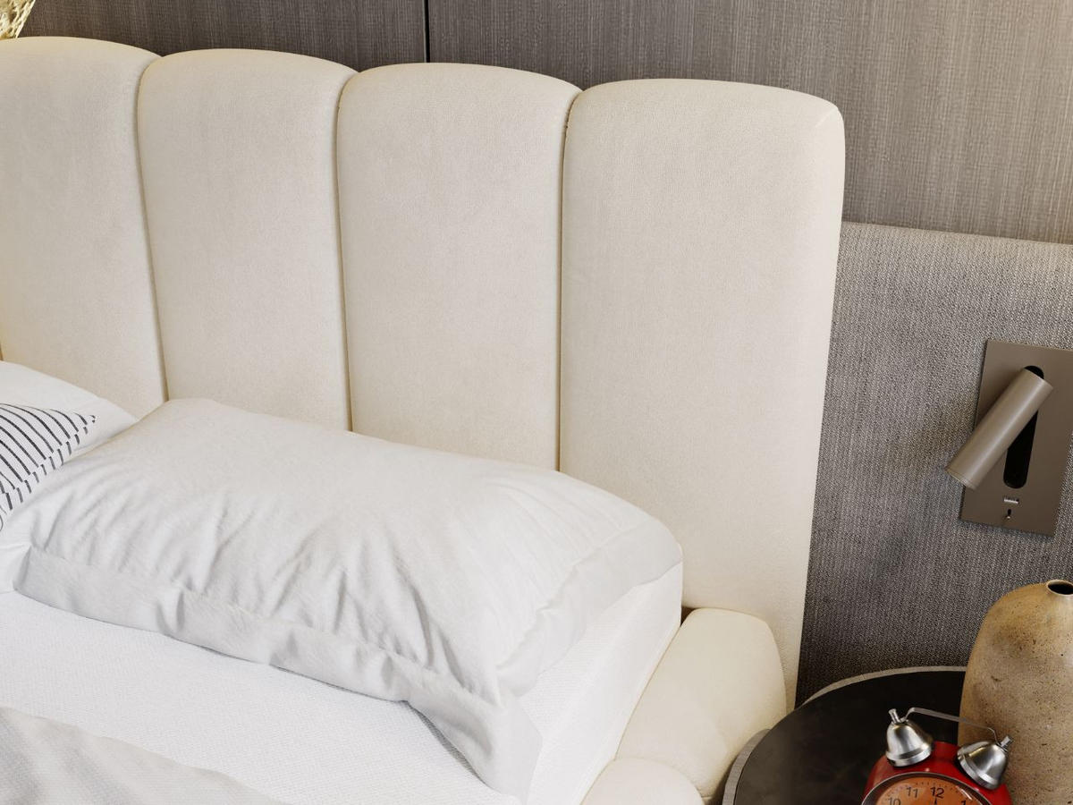 POLSTERBETT Cloud 180x200 Beige - Beige, Textil (180/200cm) - Graingold