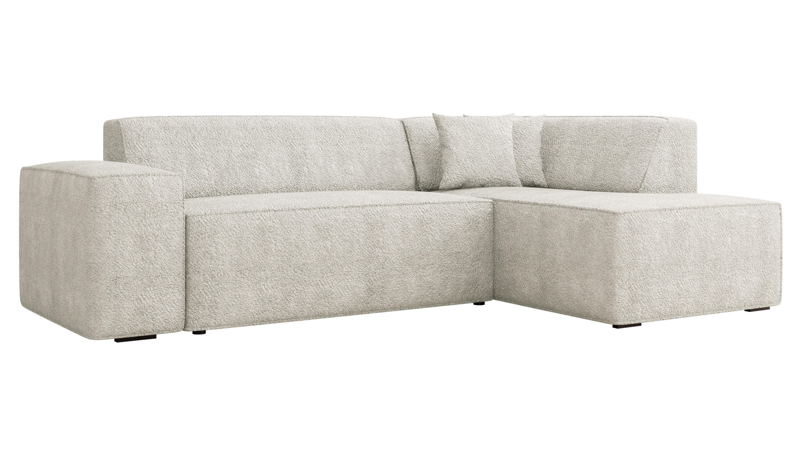 ECKSOFA Lordin, Seite: Rechts - Creme, Holz/Textil (267/205cm) - MIRJAN24