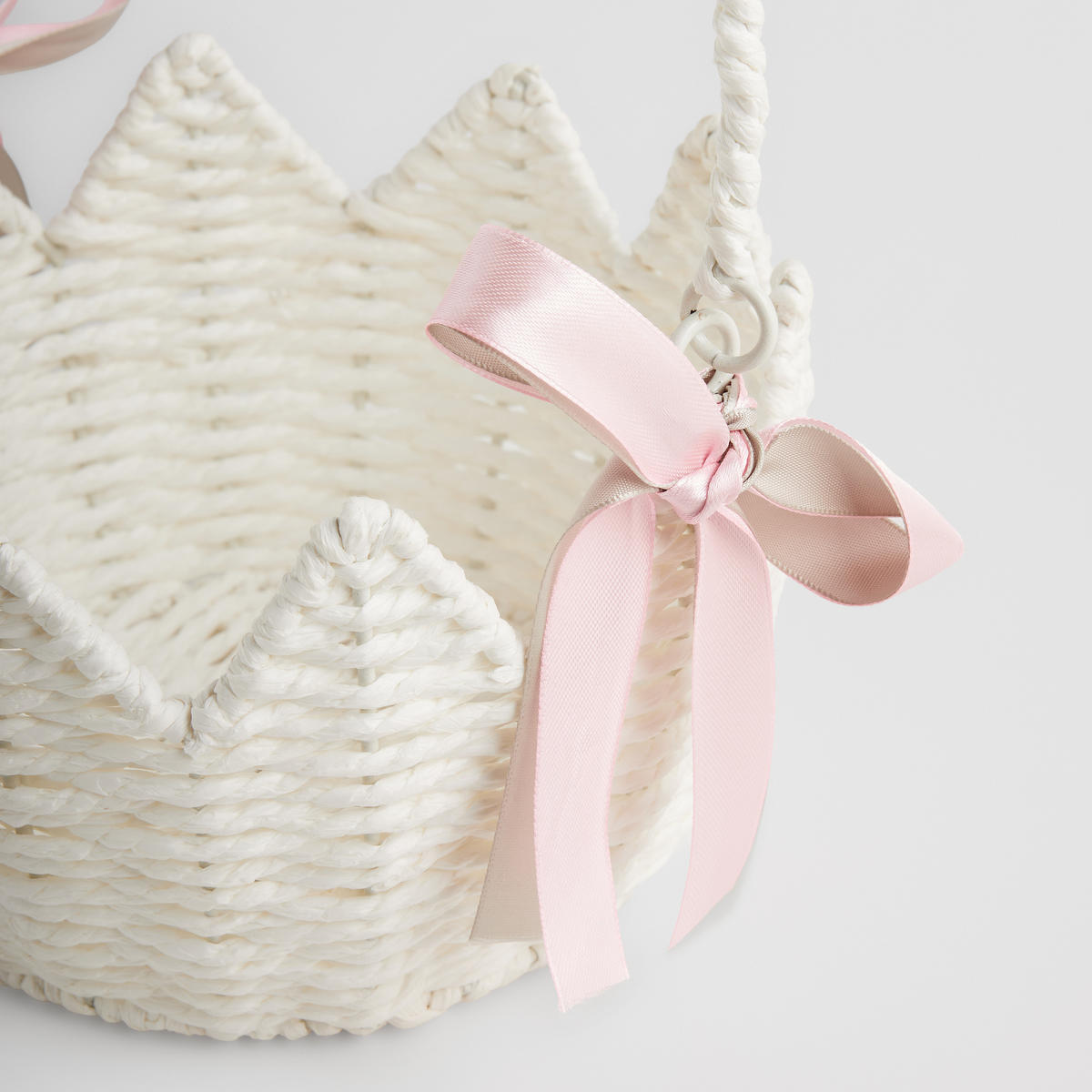 KORB MIT HENKEL Shella - Weiß, Metall (22/28/22cm) - home&you