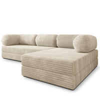 ROHOVÁ SEDAČKA ETERA modulární Boneless pohovka s funkcí spaní, krémová TILIA 03 - krémová, textil (270/160cm) - MASSENO