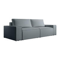 SCHLAFSOFA - 4 Personen - stoff - blau Amelia - Blau, Textil (257/85/102cm) - Vente-Unique
