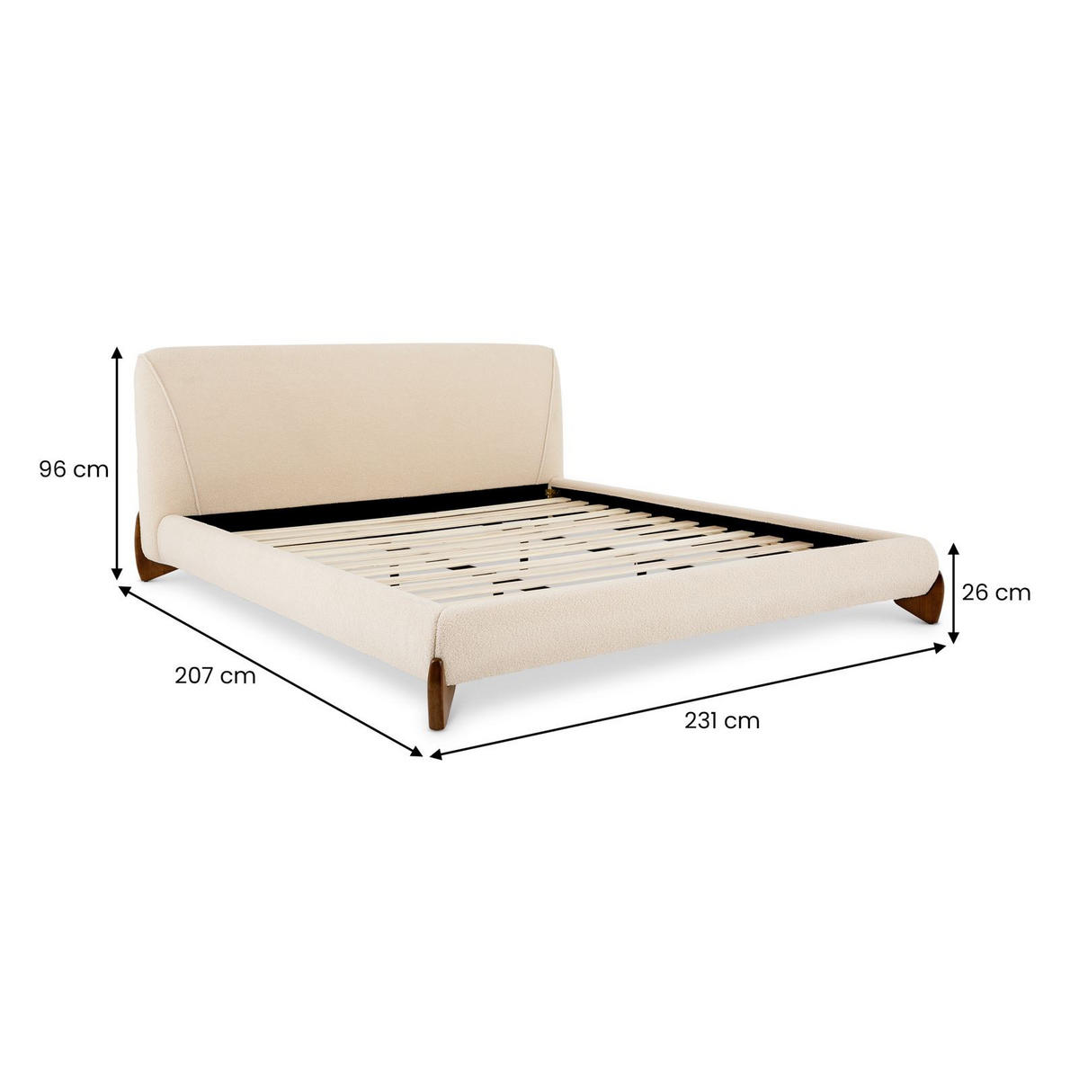 POLSTERBETT PATERNA 180X200 CM BEIGE - Beige, Textil (180/200cm) - IDIMEX