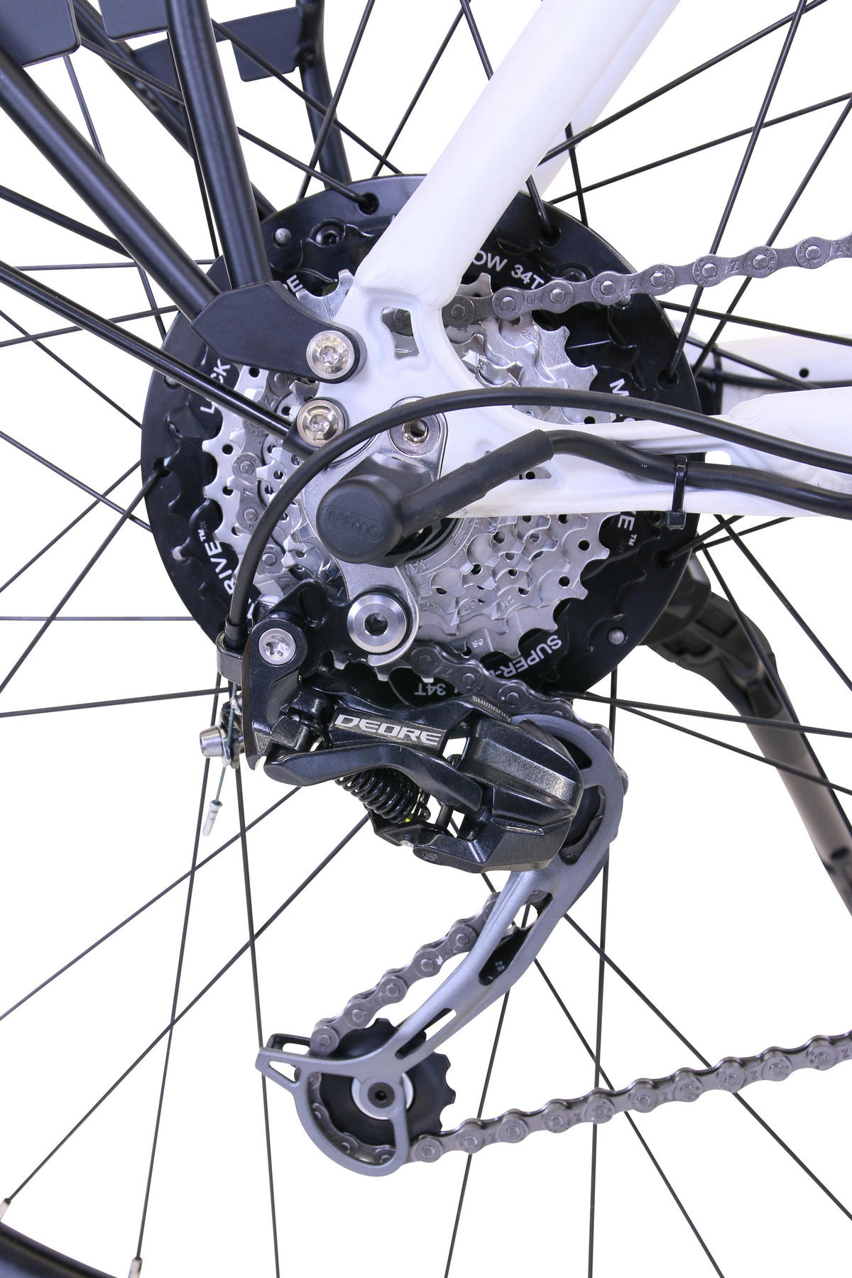 E-TREKKING Bafang Lady E-Bike Hellgrau 28 Zoll Gr:46 - Hellgrau, Metall (46cm) - Hawk Bikes