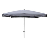 SONNENSCHIRM palerme grau quadratisch 2 95 x 2 95 cm gerade - Grau, Metall (295/295cm) - Concept Usine