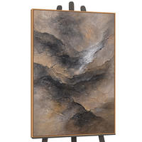 GEMÄLDE Dunkelheit und Morgendämmerung Schattenfugenrahmen Eichefarben 120x80 cm - Eichefarben, Holz (120/80cm) - YS-art gallery