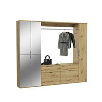 GARDEROBENKOMBINATION 3tlg. Projekt X Garderobe in Artisan Eiche Nachbildung B/H/T: 212x193x34 cm - Eiche Artisan, Holzwerkstoff (212/193/34cm)