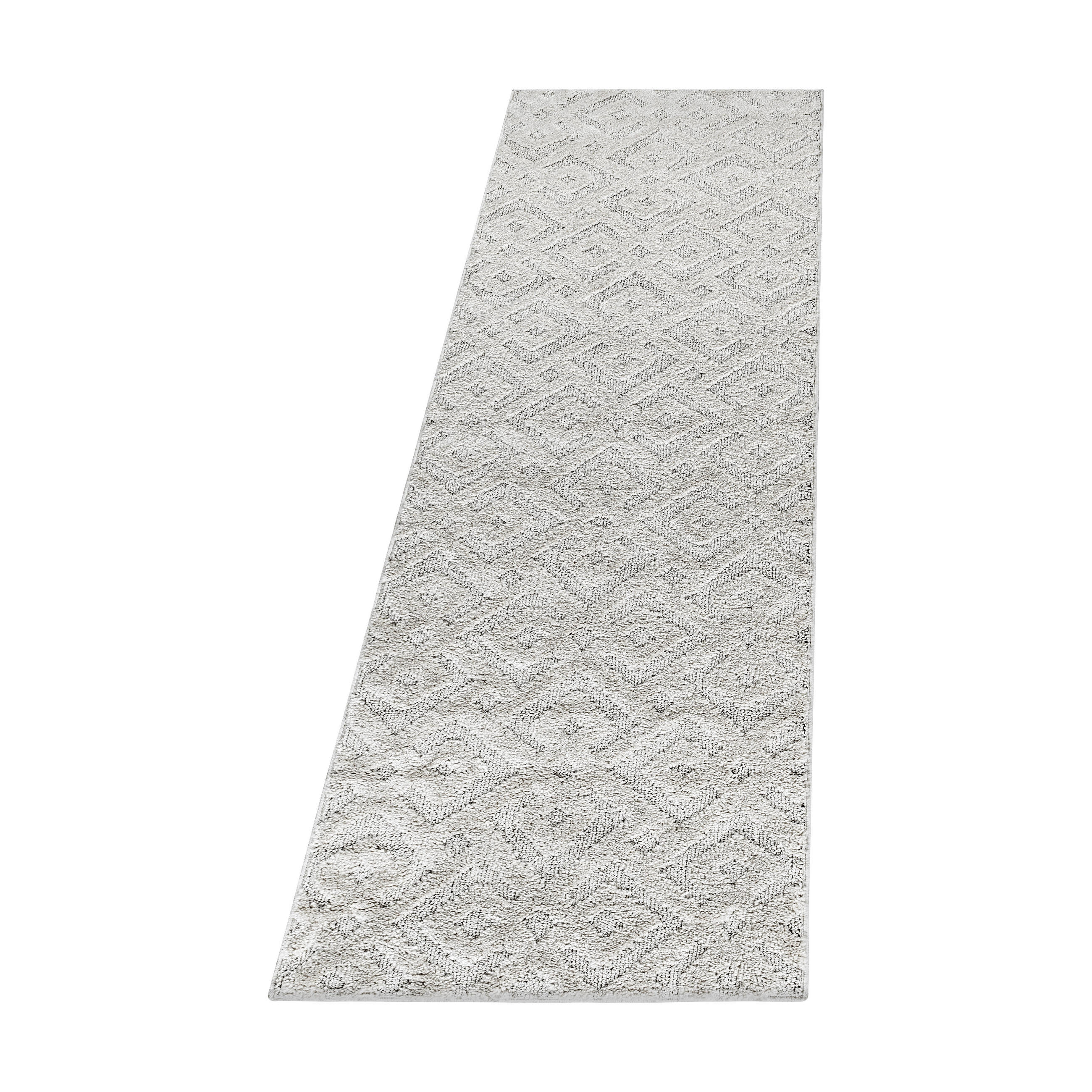 TEPPICH Hochflor EISACK in Creme, geometrisch, 80 x 250 cm - Beige, Textil (80/250cm) - KADIMA DESIGN