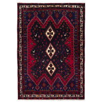 ORIENTTEPPICH handgeknüpft Afshar Rot, Blau 230/160 cm Schurwolle - Blau/Rot, Textil (160/230cm) - Looma