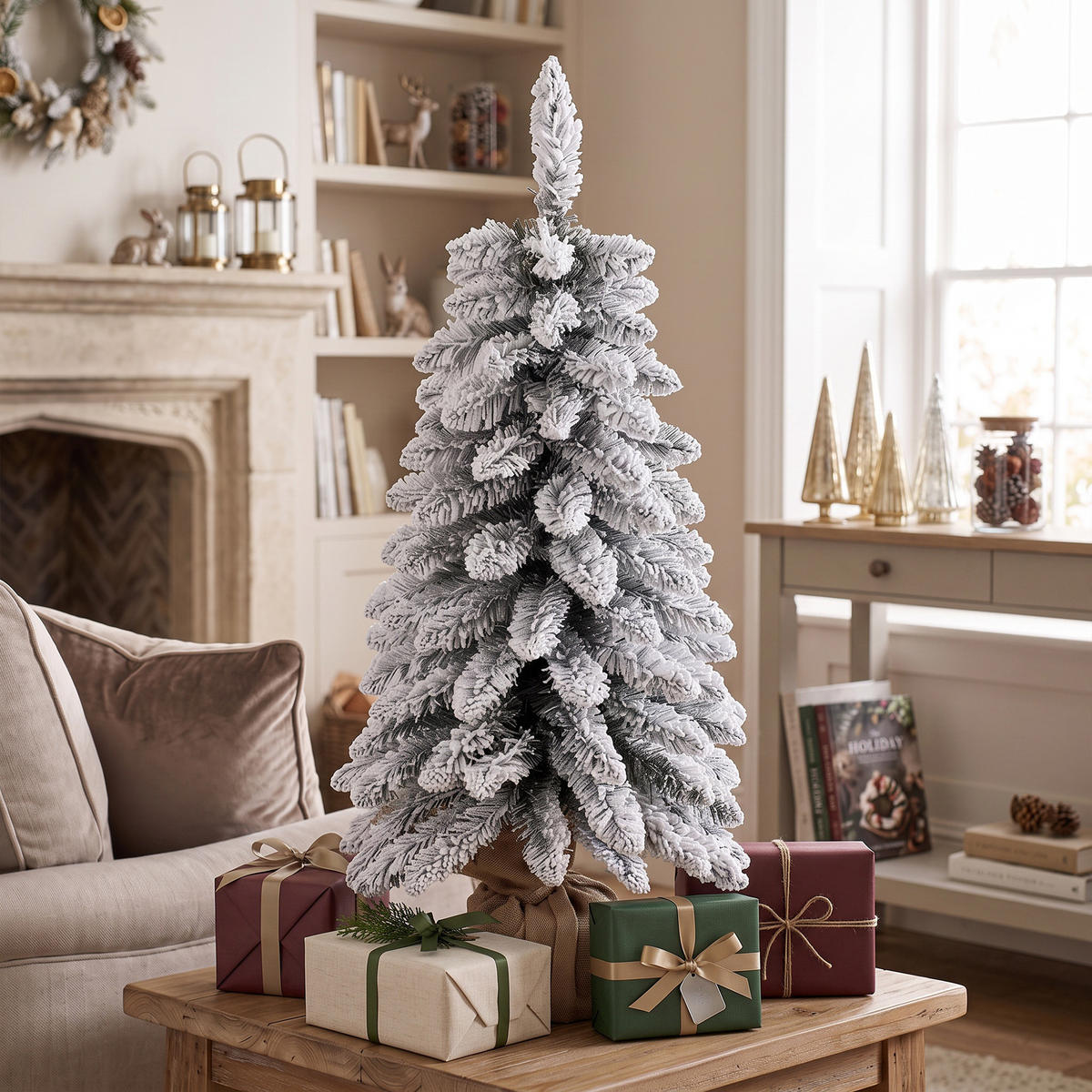 WEIHNACHTSBÄUME Weiß 46.0/46.0/90.0cm - Weiß, Kunststoff (90cm)