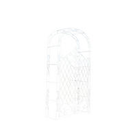ROSENBOGEN Minden Tor 120x40x220cm Metall Weiß Rankhilfe - Weiß, Metall (120/220/40cm) - DELUKE