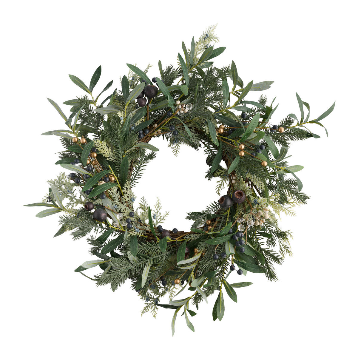 WEIHNACHTSKRANZ Blissino, Ø 60cm - Grün, Kunststoff (60/10/60cm) - home&you