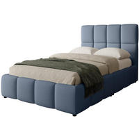 POLSTERBETT Nostro mit Bettkasten 140x200 cm hellblau - Schwarz/Hellblau, Textil (140/200cm) - Beautysofa