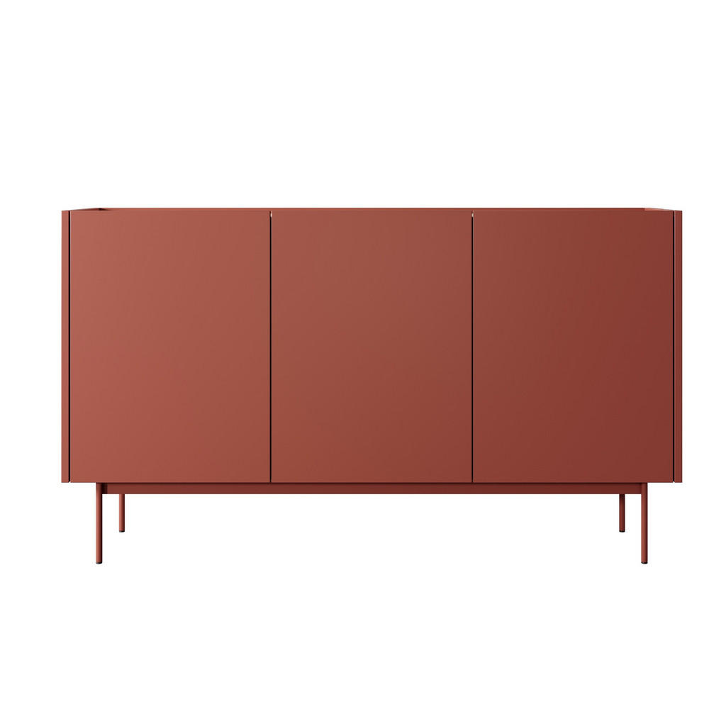 Thumbnail - Masseno Sideboard, Rot, Holzwerkstoff, 144x83x37 cm, Wohnzimmer, Kommoden & Sideboards, Sideboards