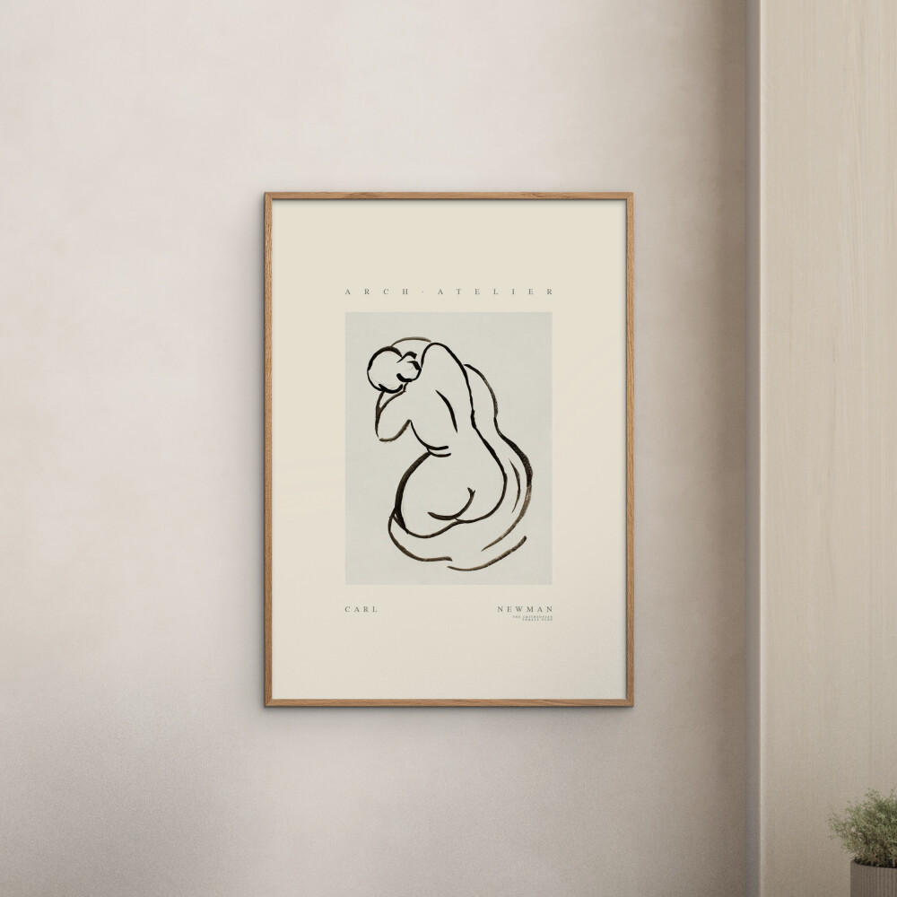 POSTER mit Rahmen Arch Atelier - Carl Newman 03 - Eichefarben/Naturfarben, Holz/Papier (50/70cm) - Poster&Frame