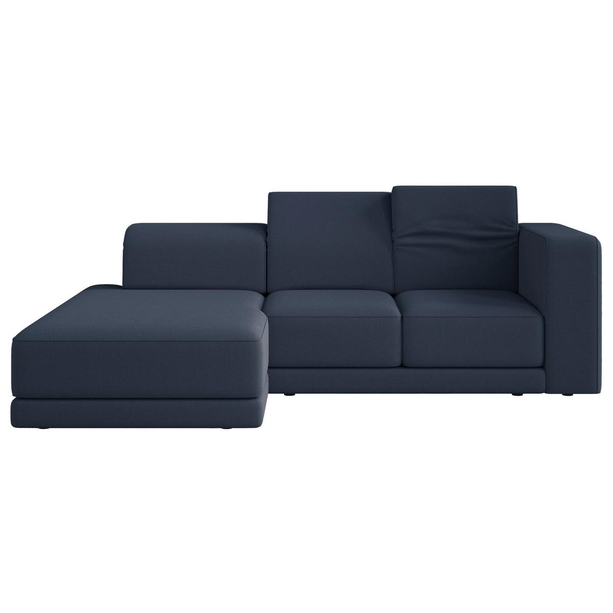 ECKSOFA Novals L-Form, 4-Sitzer, links 278 cm - Schwarz/Dunkelblau, Holz/Kunststoff (278/168cm) - Selsey