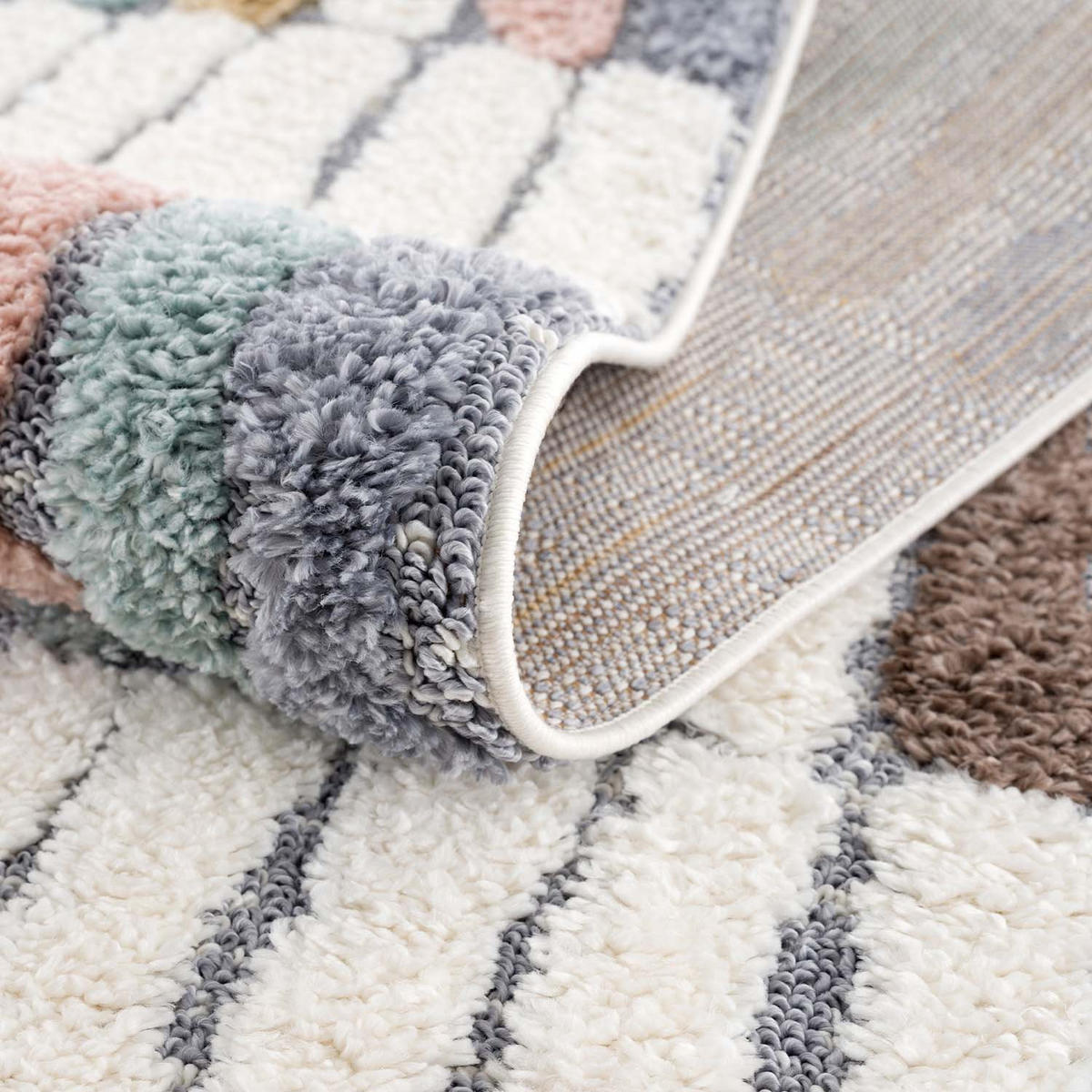 HOCHFLOR-TEPPICH Focus 3032 Multi 160 cm Rund - Multicolor, Textil (160/160cm) - carpet city