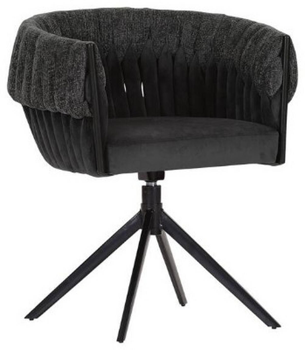 Lot de 4 chaises noir et gris 65x76x60cm - Landscape
