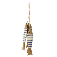 AUFHÄNGER 4 FISCHE - Blau, Holz (5/2/32cm) - J-Line