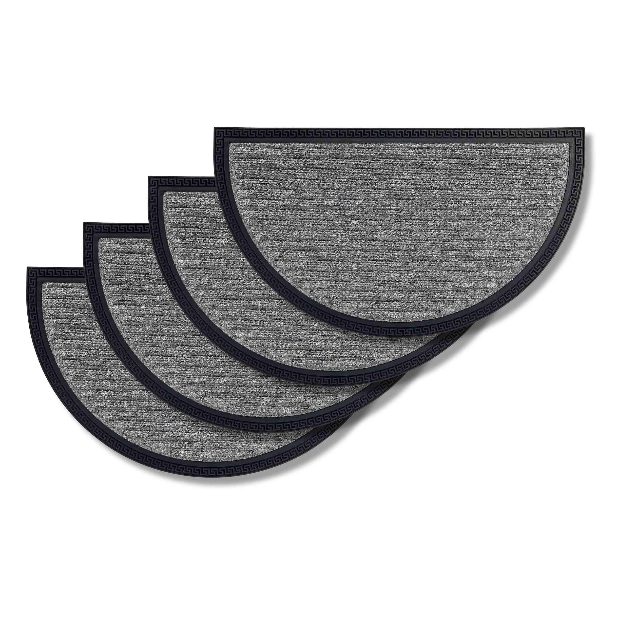 FUSSMATTE Außen BORDER STAR HR 4ER SET - Silberfarben, Textil (40/70cm) - Astra