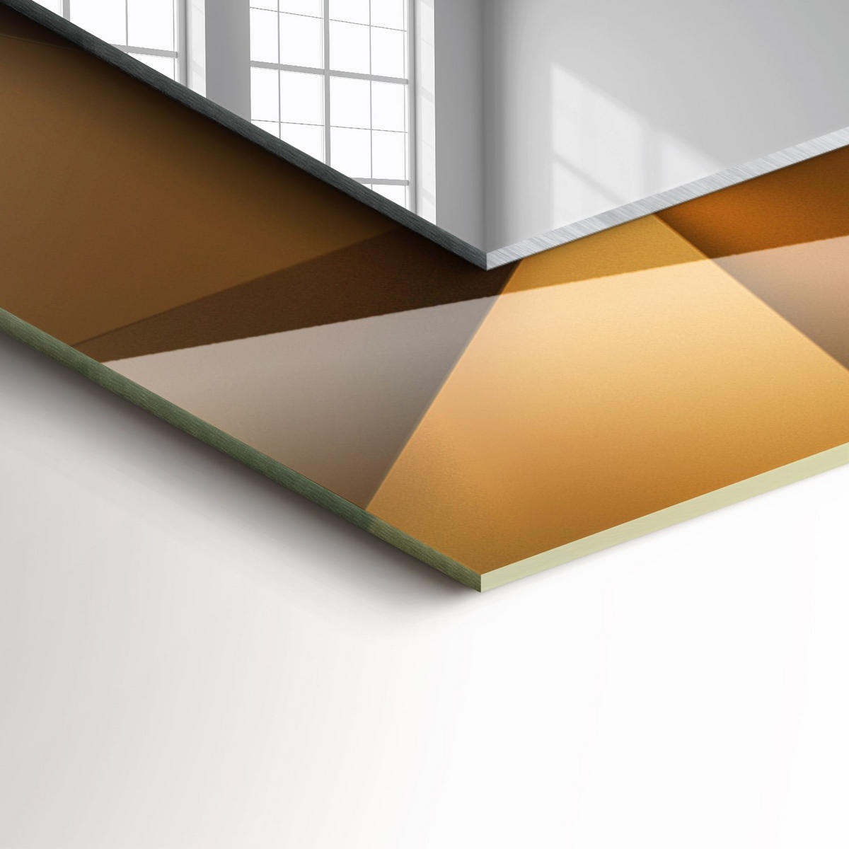SPIEGEL 80 x 60 cm Rechteckig mit Aufdruck - Cognac, Glas (80/60/0.4cm) - TULUP