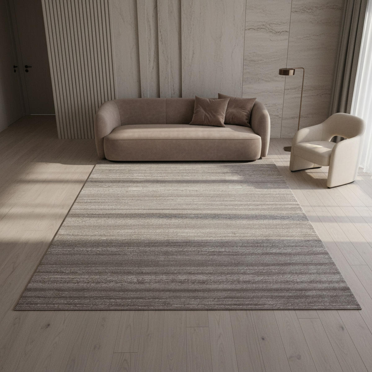 KURZFLORTEPPICH INN, einfarbig, Beige, 80 x 150 cm - Beige, Textil (80/150cm) - KADIMA DESIGN