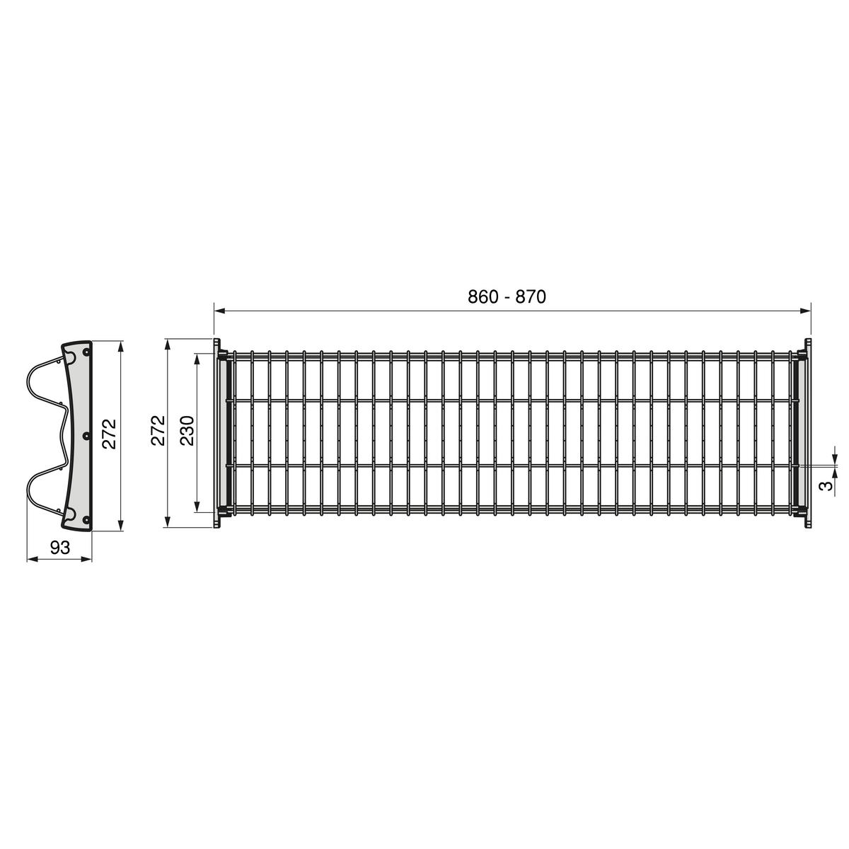 ABTROPFGESTELL Suprastar für hohe Module, 900, Stahl, Verchromt - Chromfarben, Metall (27.2/10/87cm) - EMUCA