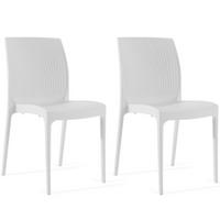 GARTENSTUHL RANTU 2-tlg, Weiß - Weiß, Kunststoff (45/84/55cm) - KONSIMO®