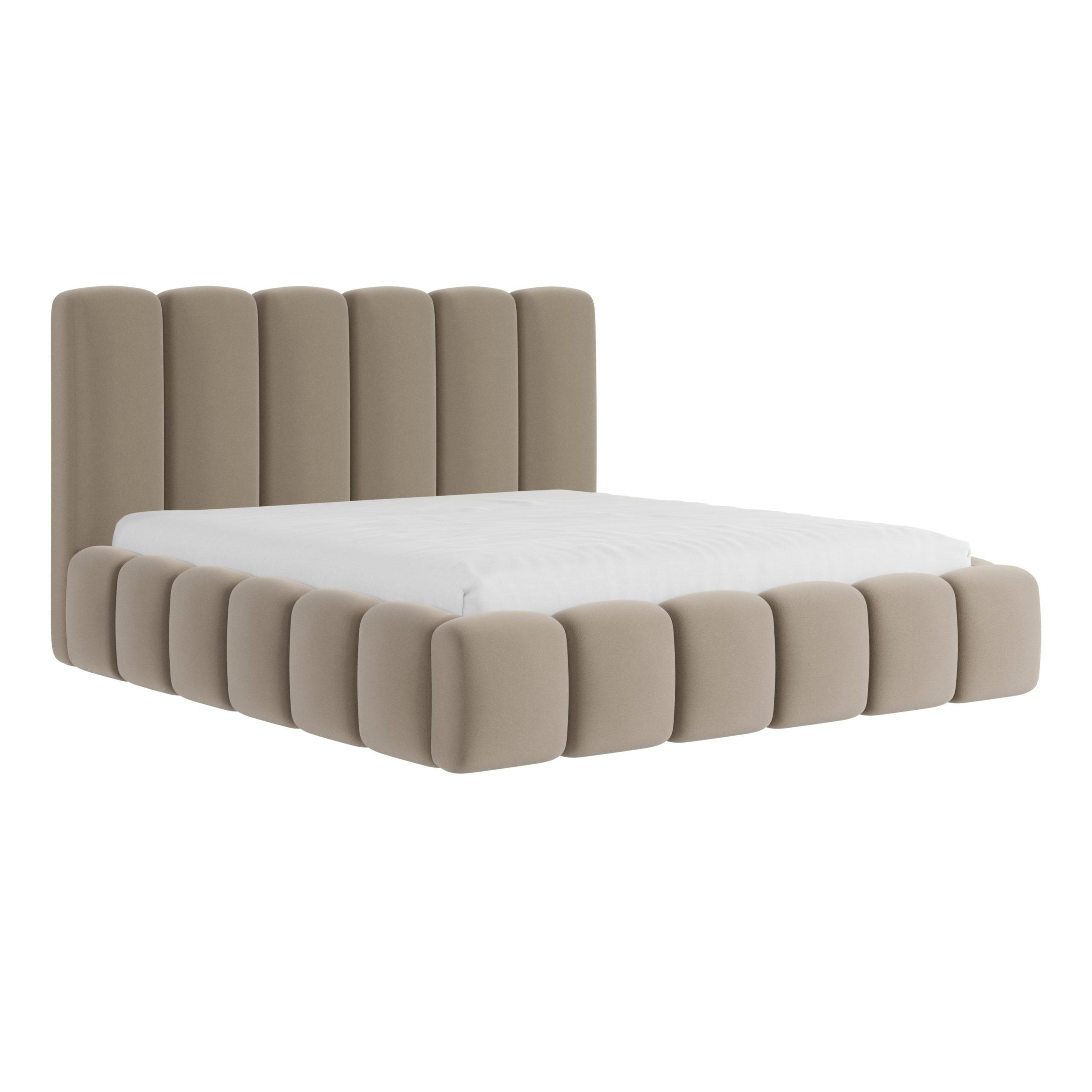 POLSTERBETT Doppelbett Svenstorp Dunkelbeige 140x200 cm - Hellbraun, Textil (140/200cm) - Meblito