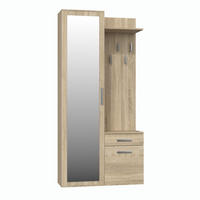 GARDEROBENSET Gustav (3-teilig) - Eichefarben, Holzwerkstoff (50/180/35cm) - kommodly