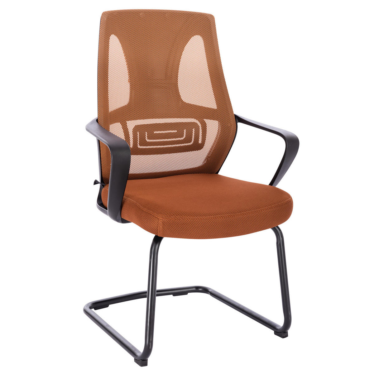 BESUCHERSTUHL DELTA 2er Set Stoffbezug Braun - Schwarz/Braun, Textil (60/100/53cm) - SVITA